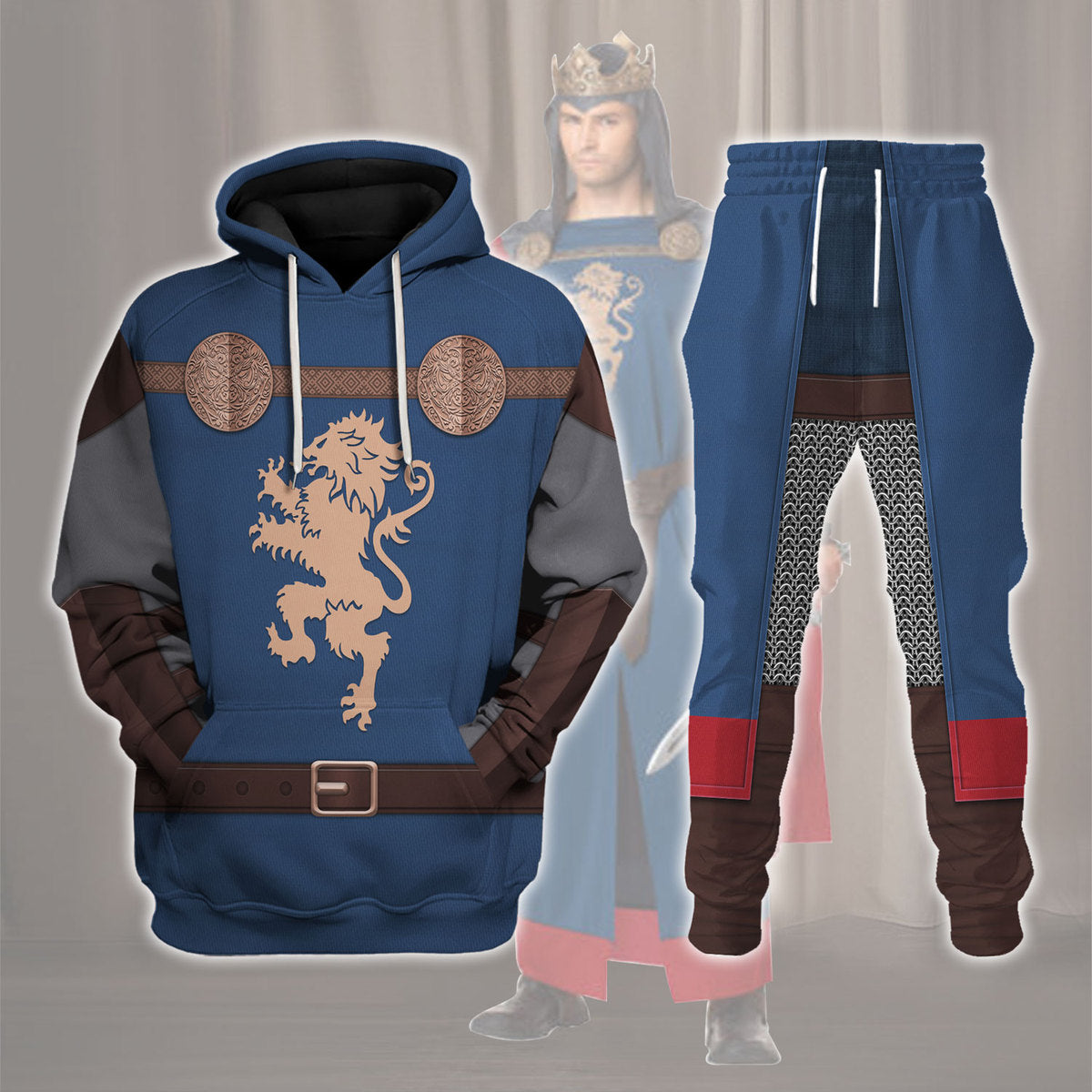 Gearhomie Richard I of England Middle Ages Knight Costume track suit