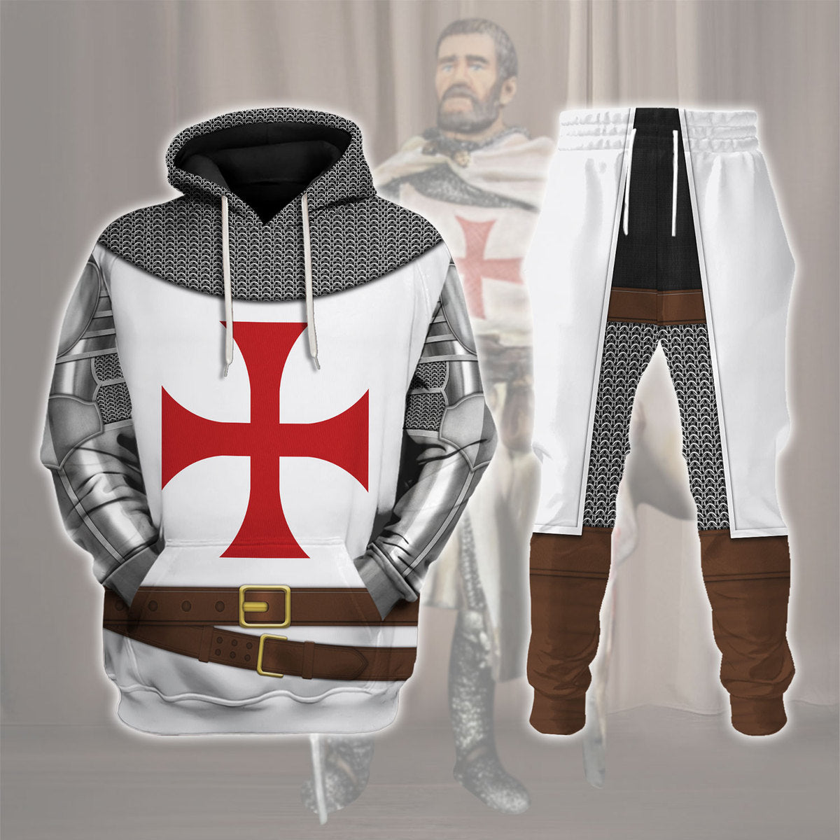 Gearhomie Richard The Lionheart Knight Costume track suit 