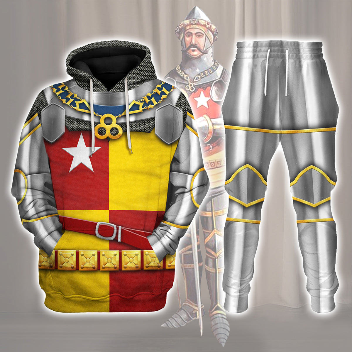 Gearhomie Richard de Vere- Battle of Agincourt Knights Costume track suit