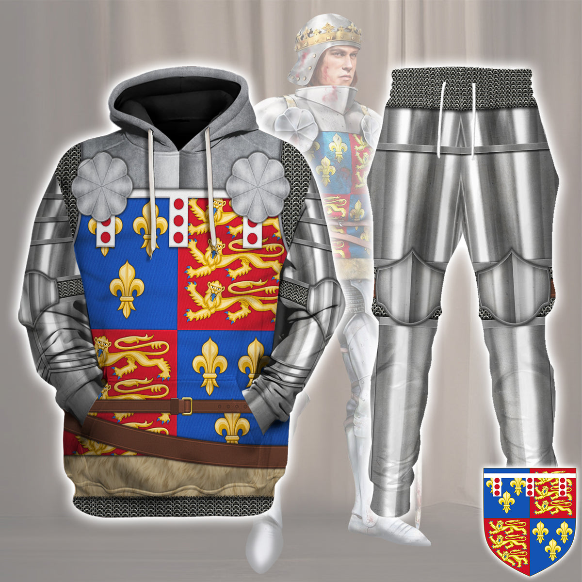 Gearhomie Richard of York, 3rd Duke of York Amour Knights Costume track suit