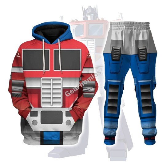 Gearhomie Robot Op timus Prime Costume Cosplay track suit