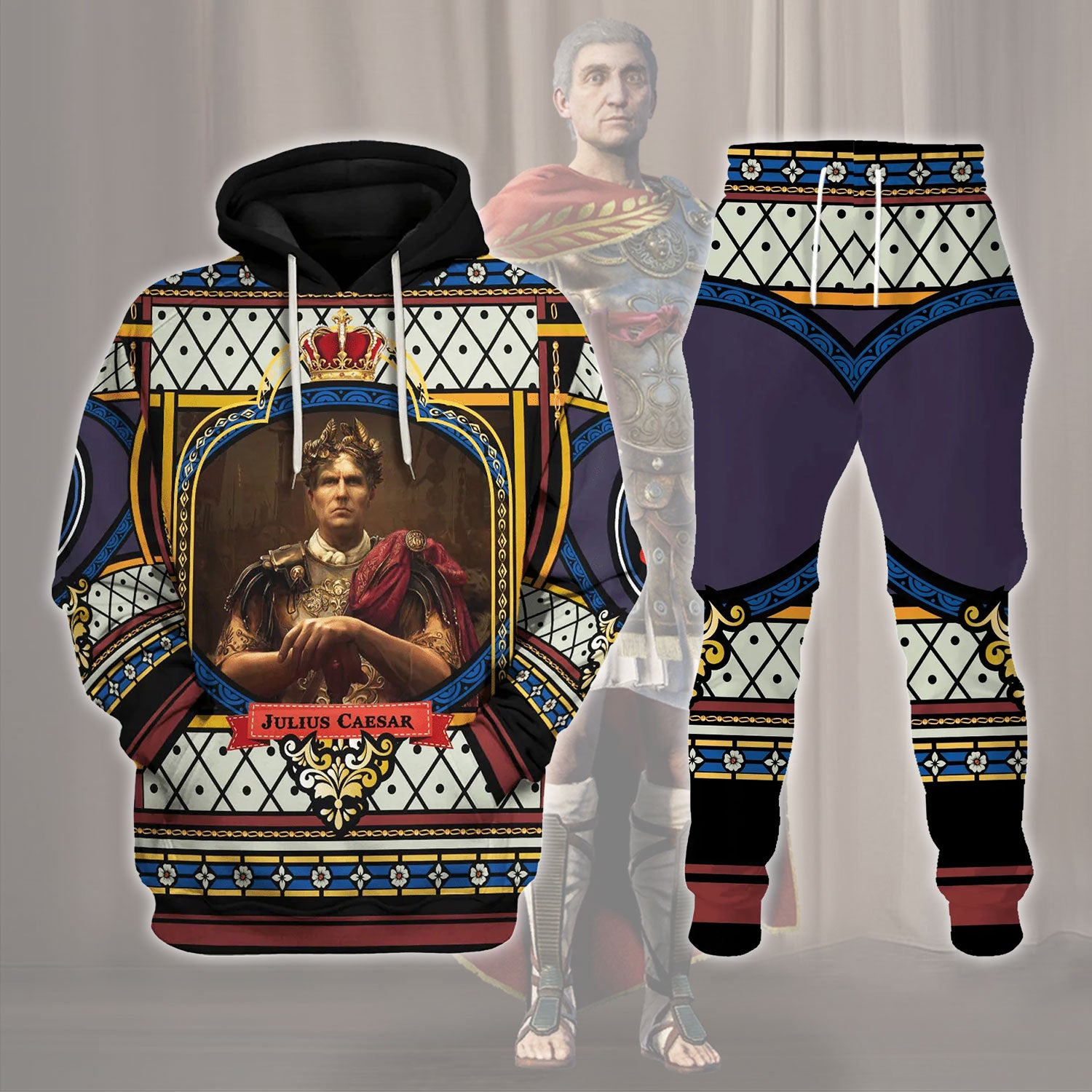 Gearhomie Roman General Gaius Julius Caesar Costume track suit