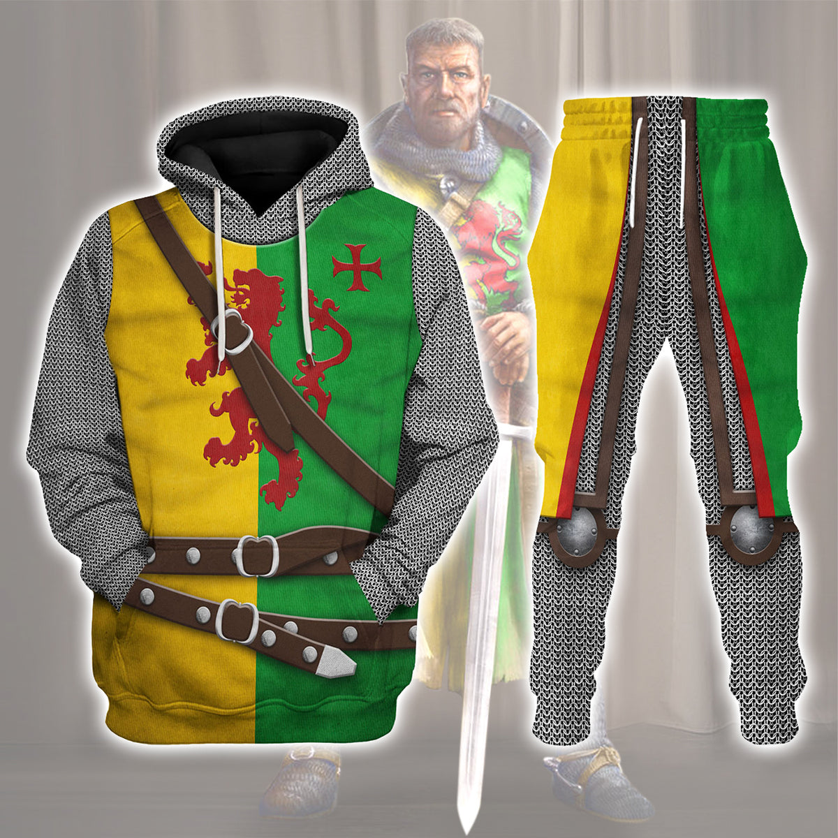 Gearhomie Sir William Marshal 1st Earl of Pembroke Knights Costume track suit 