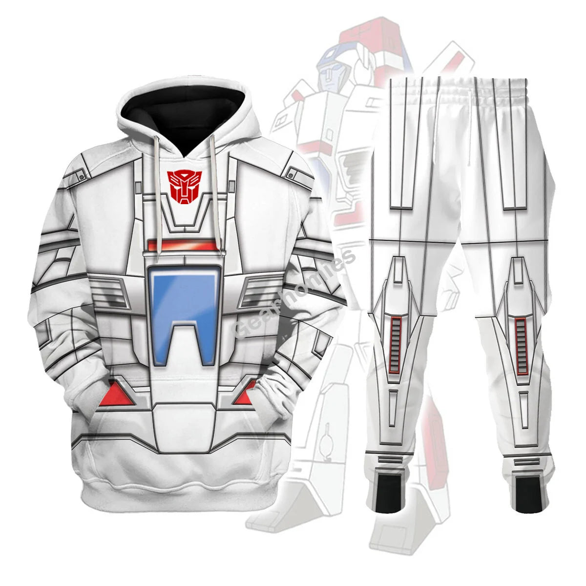 Gearhomie Skyfire Jetfire G1 Transfomers Robot Costume track suit 