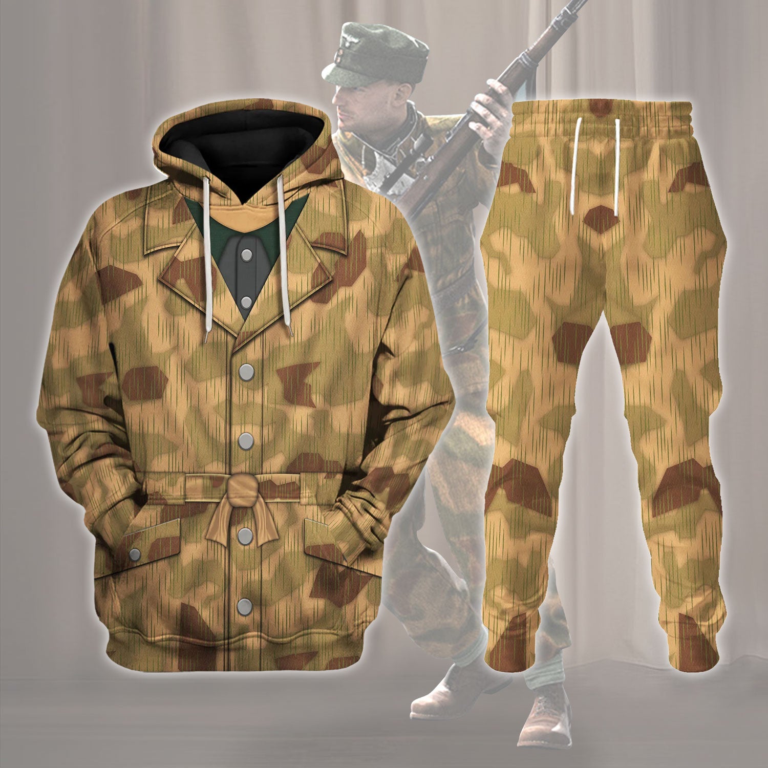 Gearhomie Sumpftarnmuster Swamp Pattern German World War II Camouflage Patterns Costume track suit 