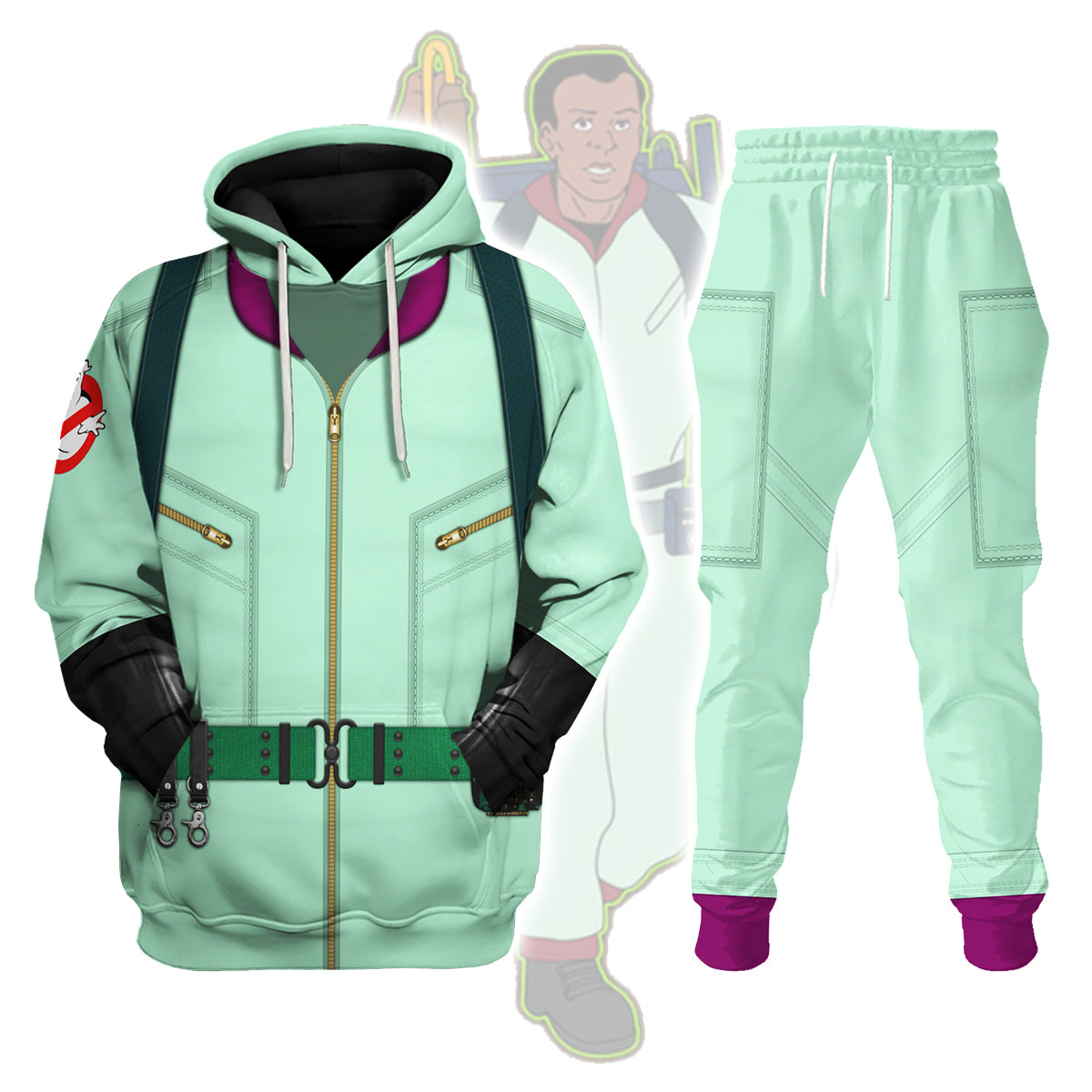 Gearhomie The Real Ghostbusters Costume cosplay track suit 