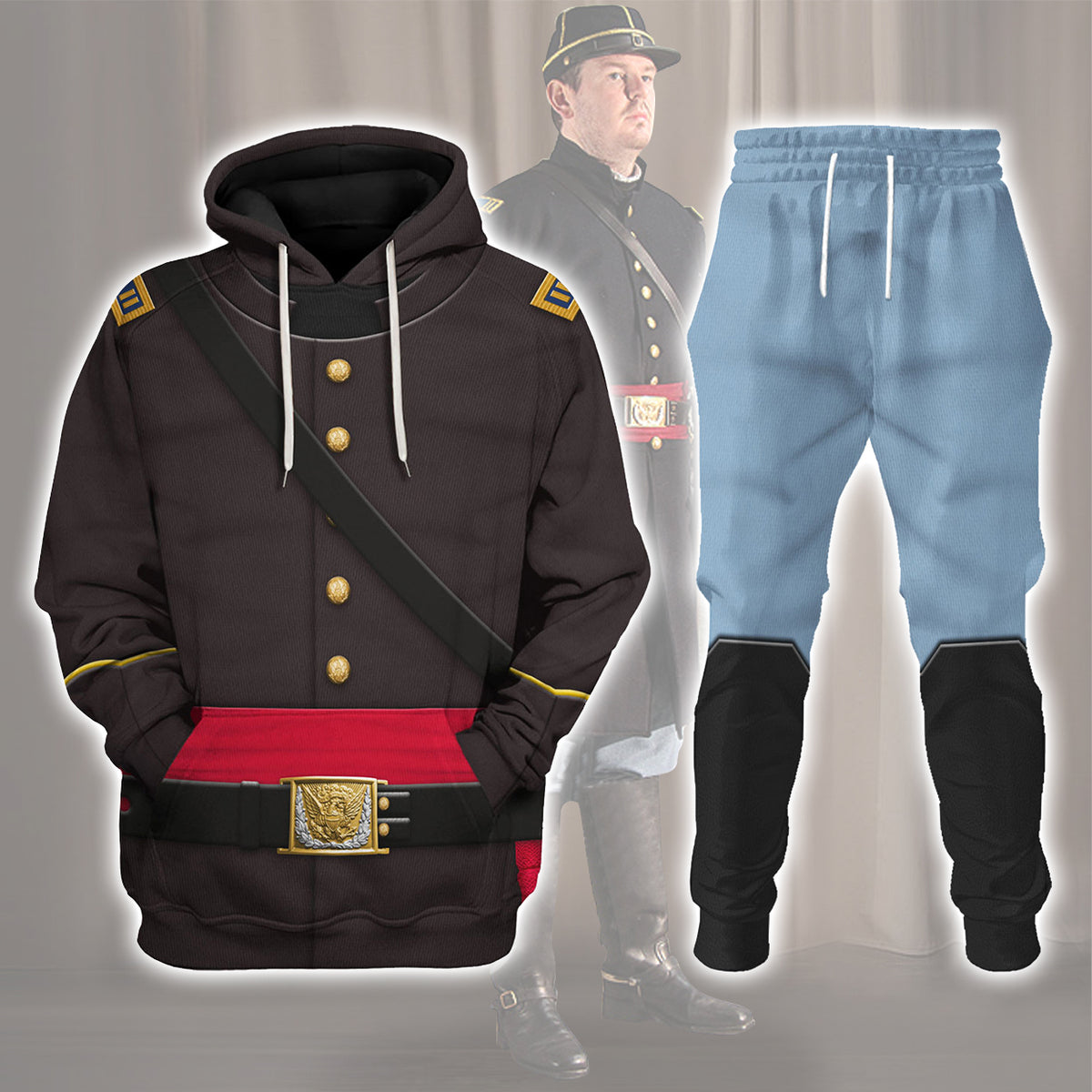 Gearhomie Union Army- Captain Of Infantry Uniform All Over Print track suit