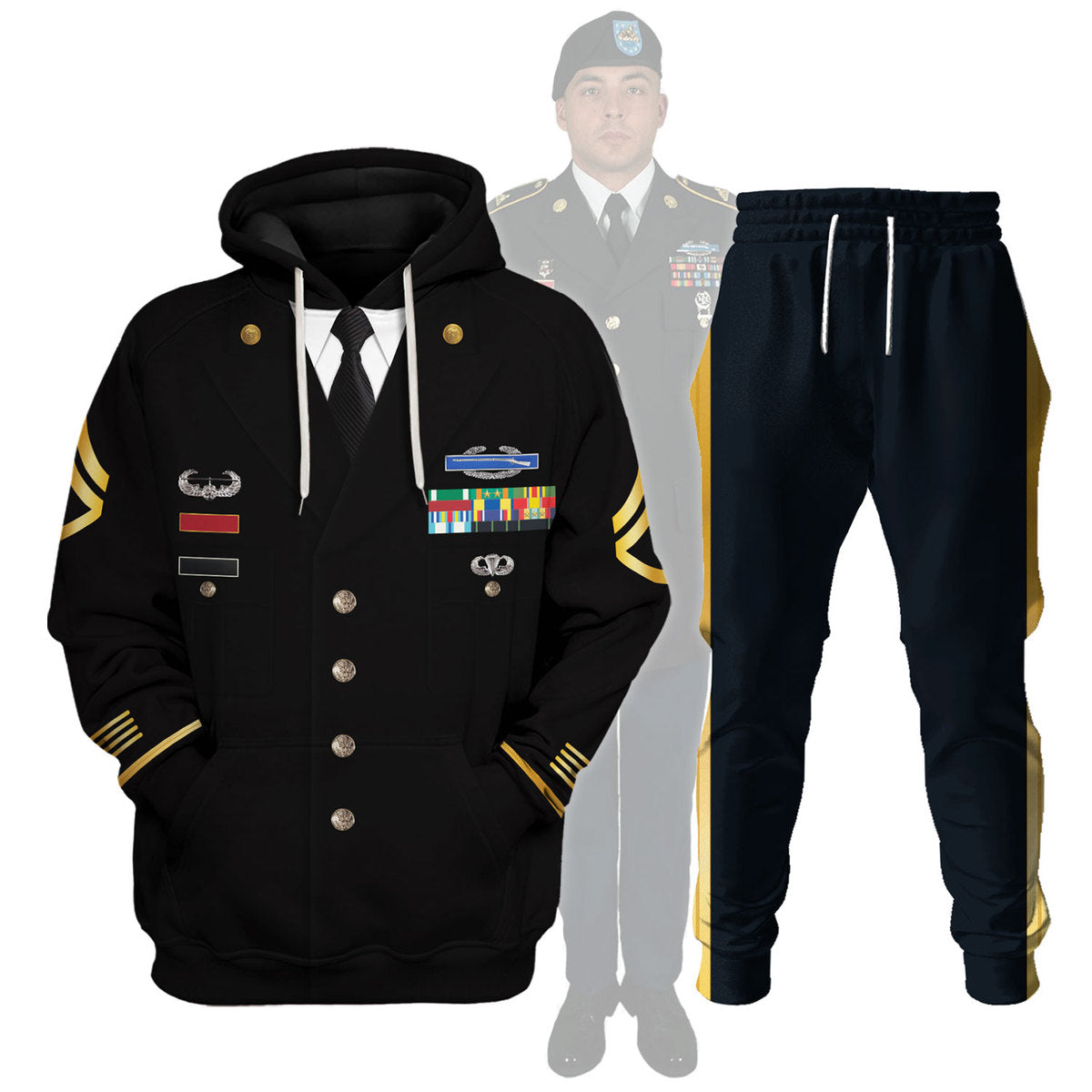 Gearhomie United States Army Blue Service Costume track suit 