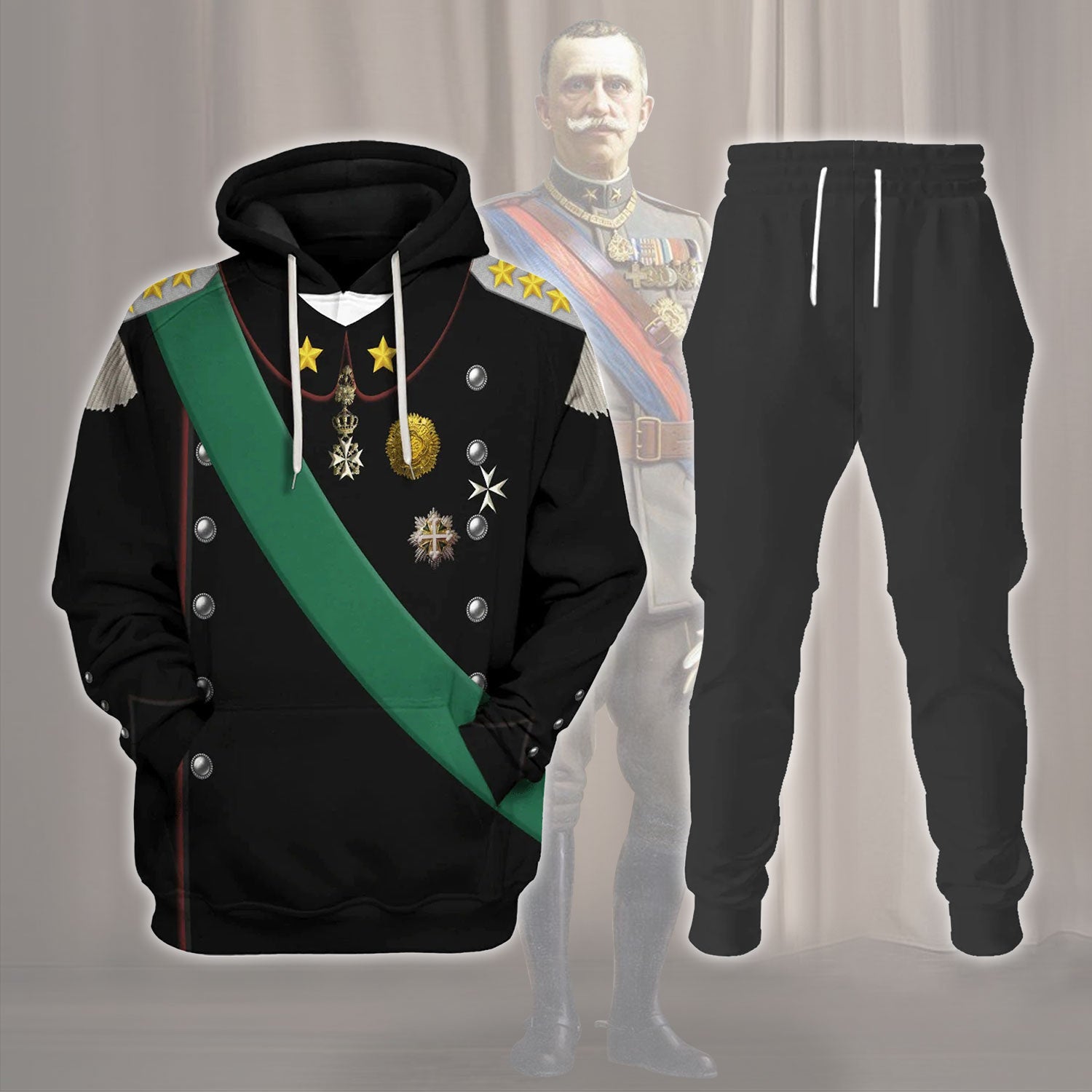 Gearhomie Victor Emmanuel III King of Italy Costume track suit 