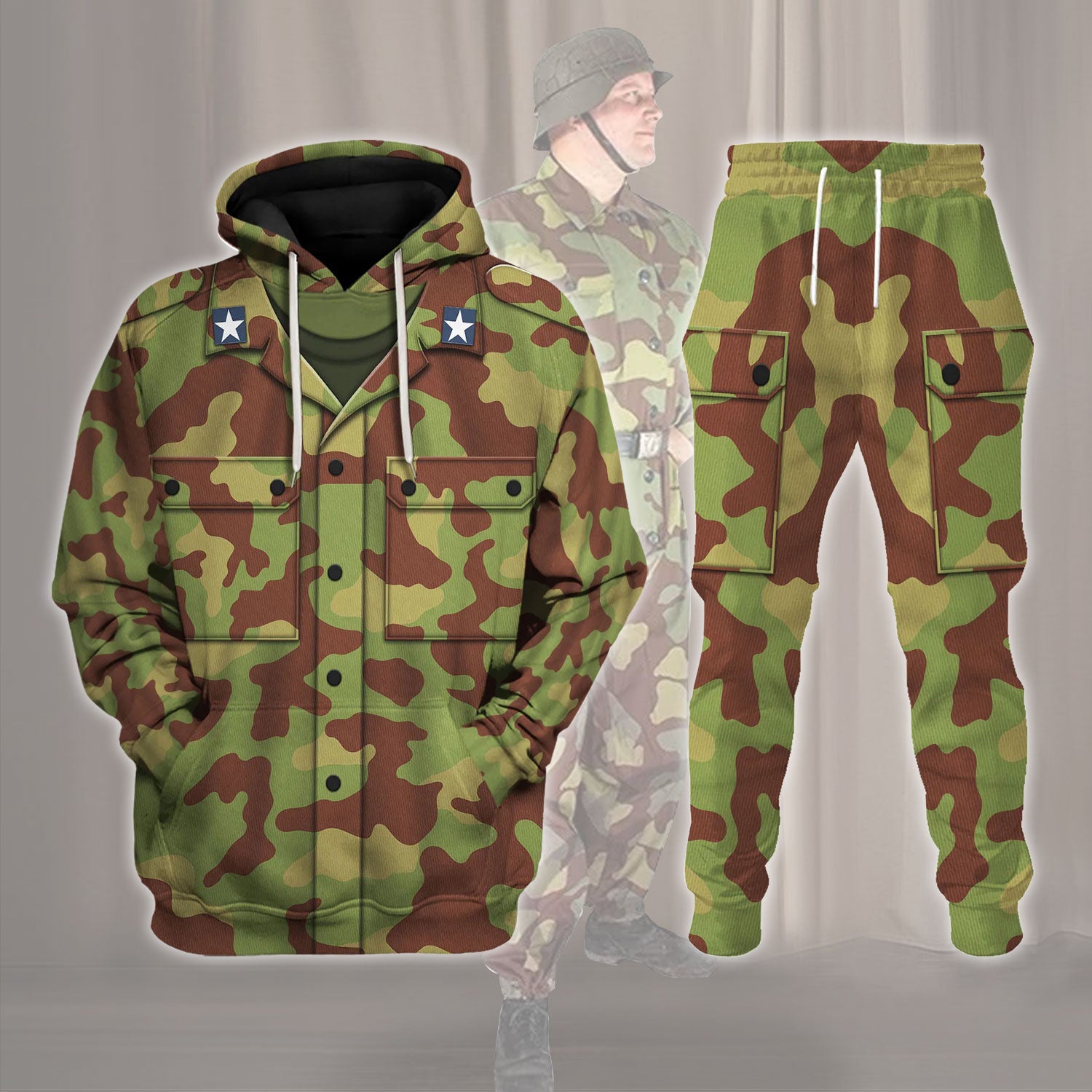 Gearhomie WW2 M1929 Telo Mimetico Military Camouflage Pattern Costume track suit 