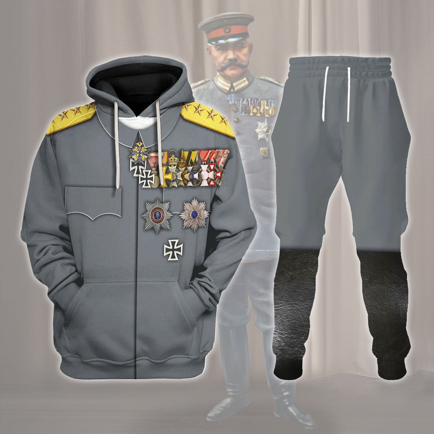 Gearhomie WWI German General Erich Ludendorff Costume track suit 