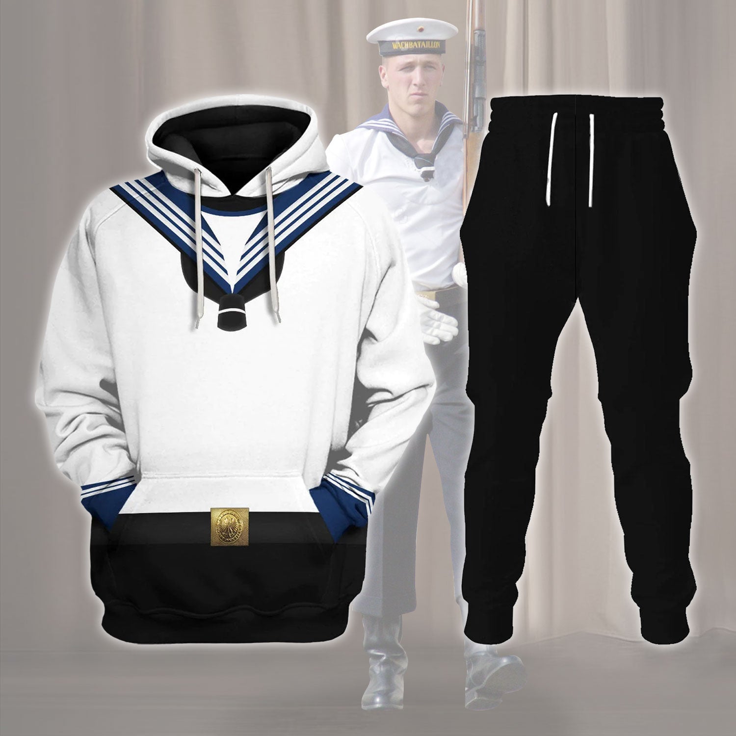 Gearhomie Wachbataillon Personnel In Navy Uniforms Greet Costume track suit 