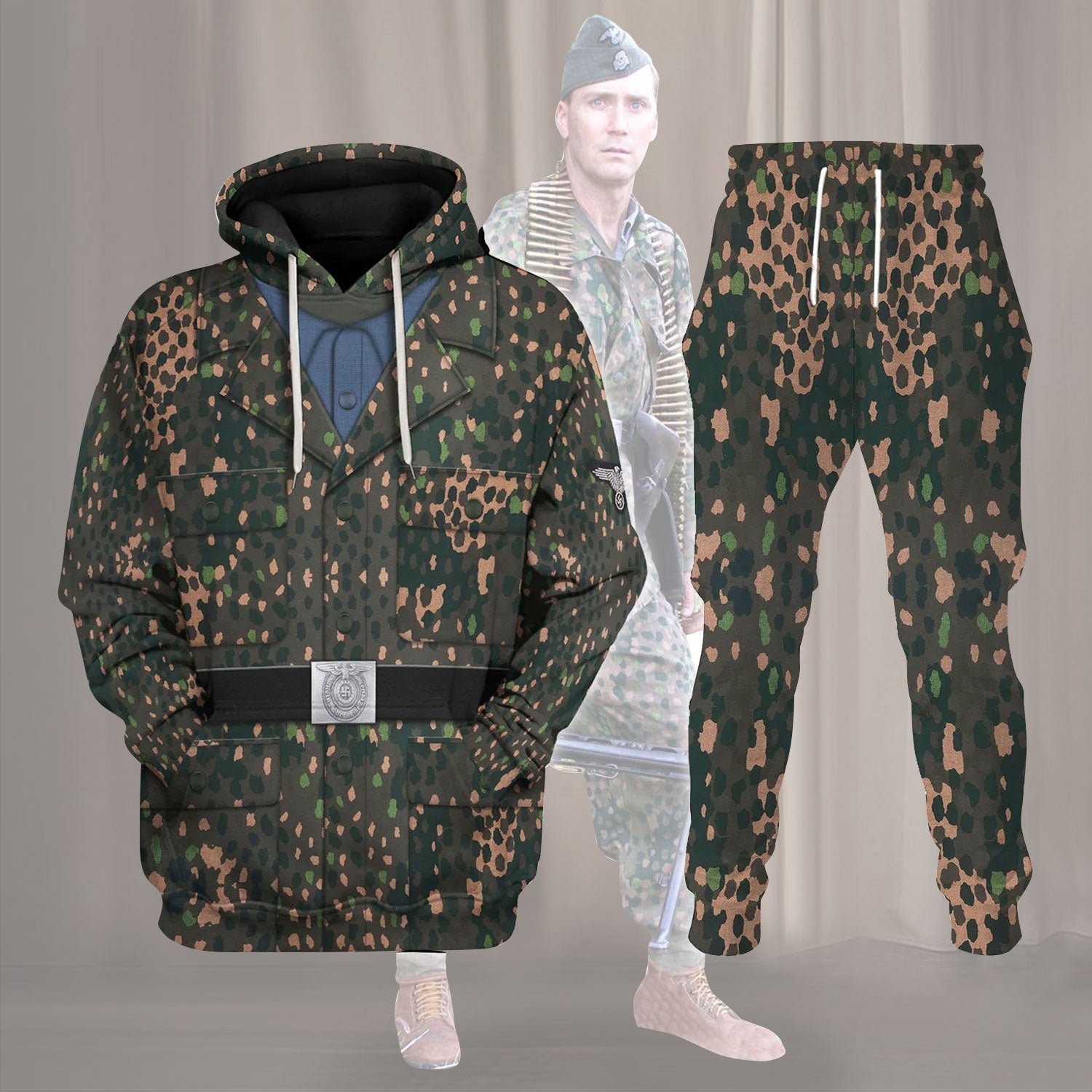 Gearhomie Waffen SS Herringbone Twill (HBT) M44 Pea Dot Pattern (Erbsenmuster) Costume track suit 