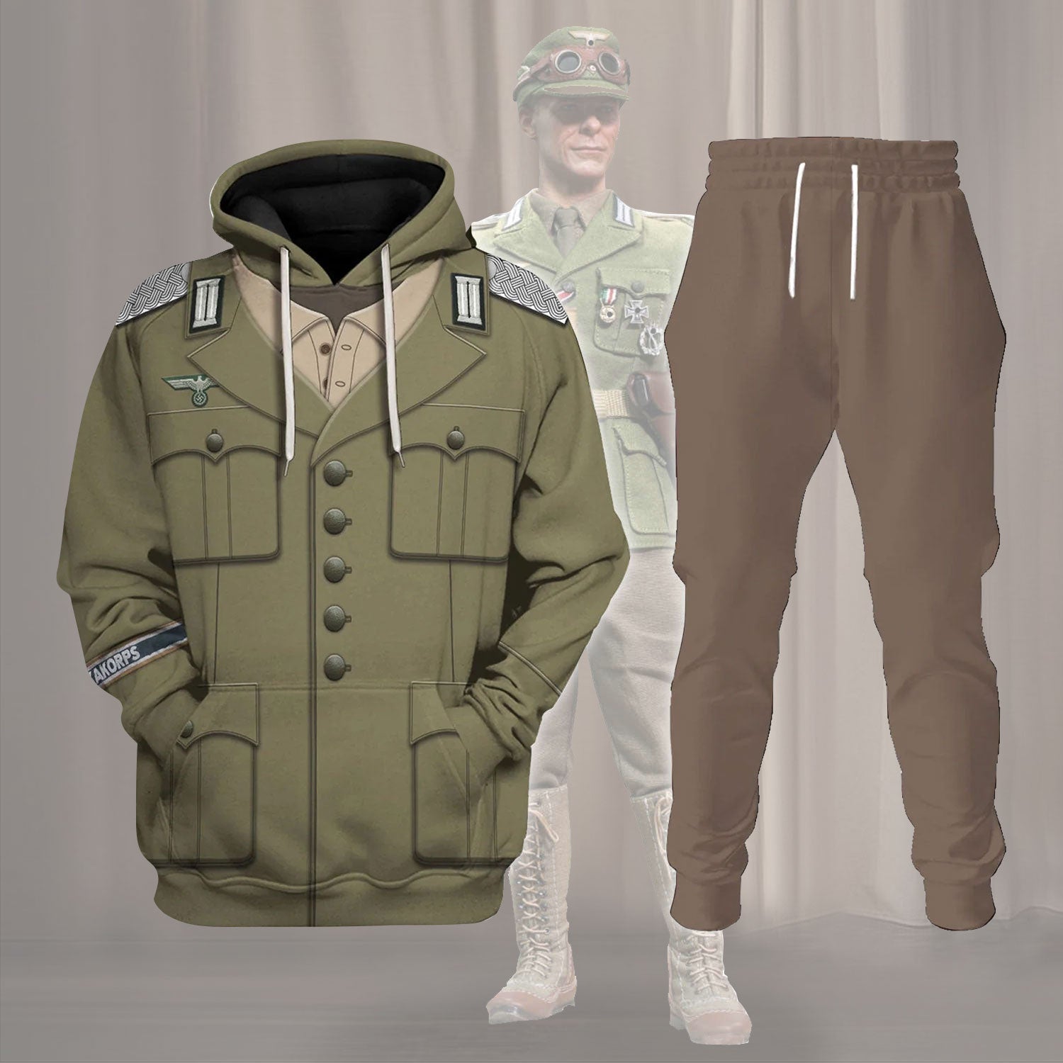 Gearhomie Wehrmacht Heer Afrikakorps Officers Costume track suit 