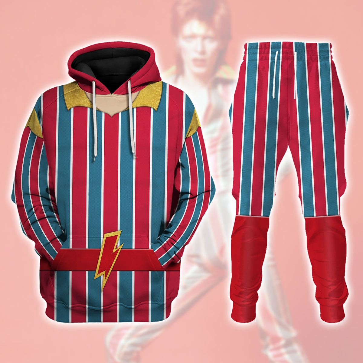 Gearhomie Ziggy Stardust Space Bowie Costume track suit 