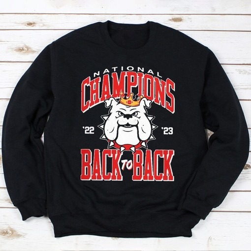 Georgia Bulldogs Football National Champions Back to Back  â NCAA Unisex Sweatshirt