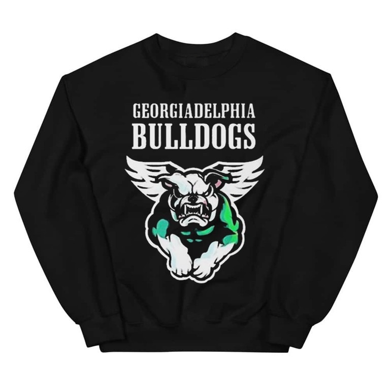 Georgia Delphia Philadelphia Eagles And Georgia Bulldogs Unisex Sweatshirt