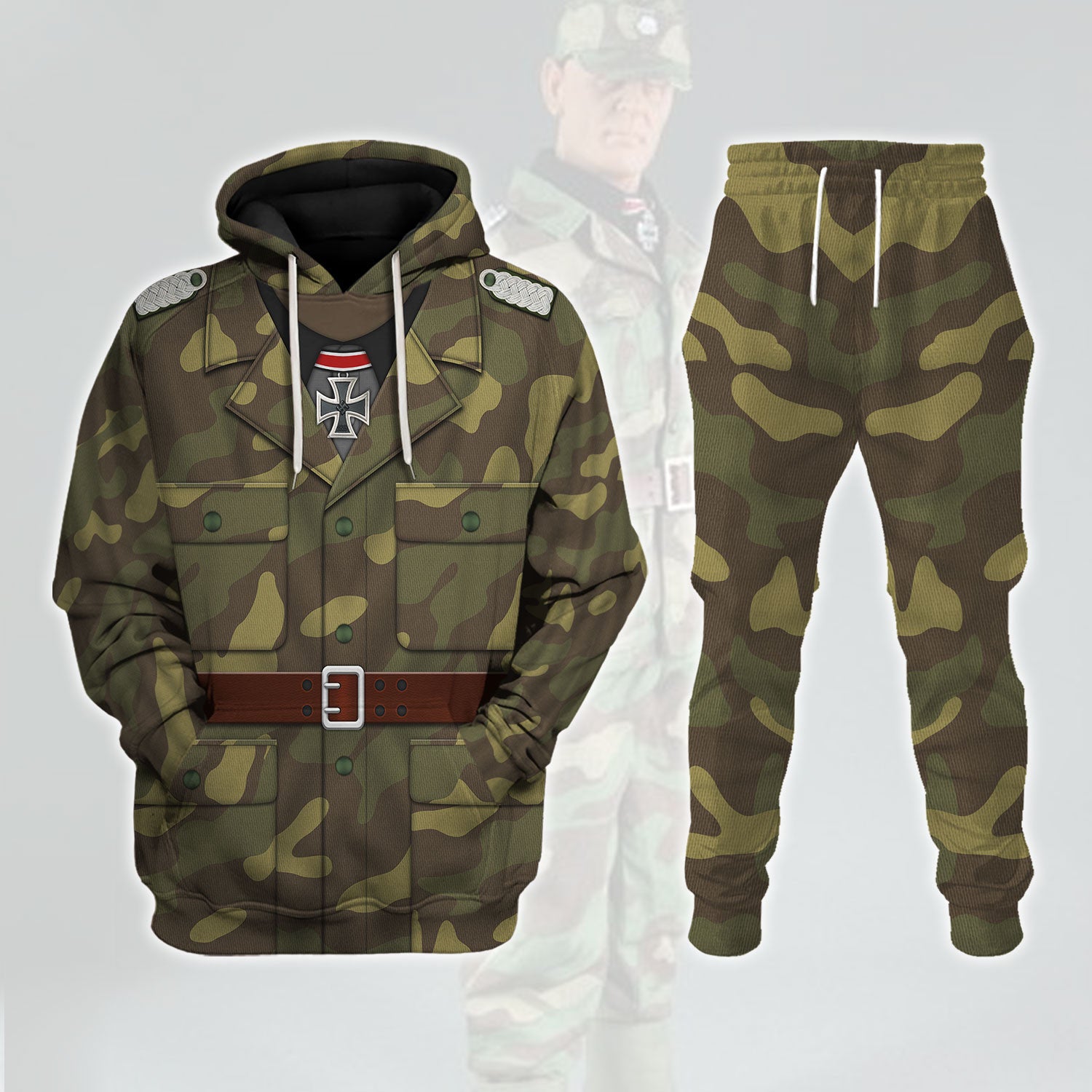 German SS Italian Camo M40 World War II Historical Camo track suit 