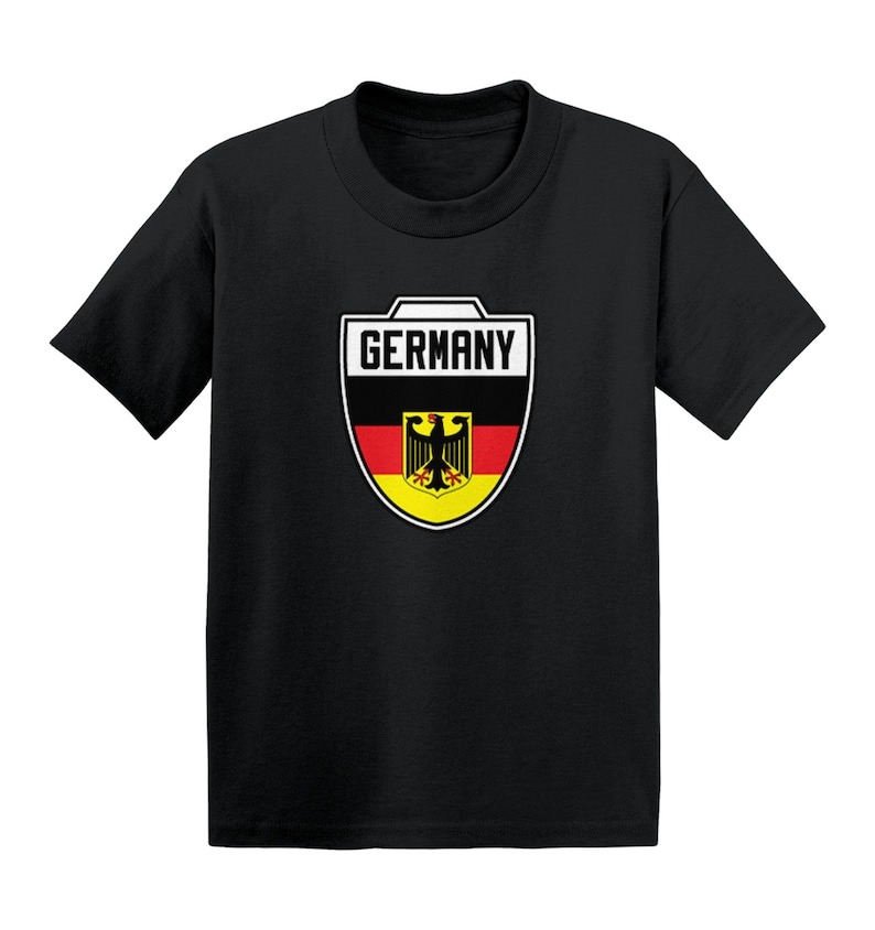 Germany Soccer Crest Kid's T-Shirt - Country Pride Proud Heritage Nationality Compete World Competition Represent Futbol Sports