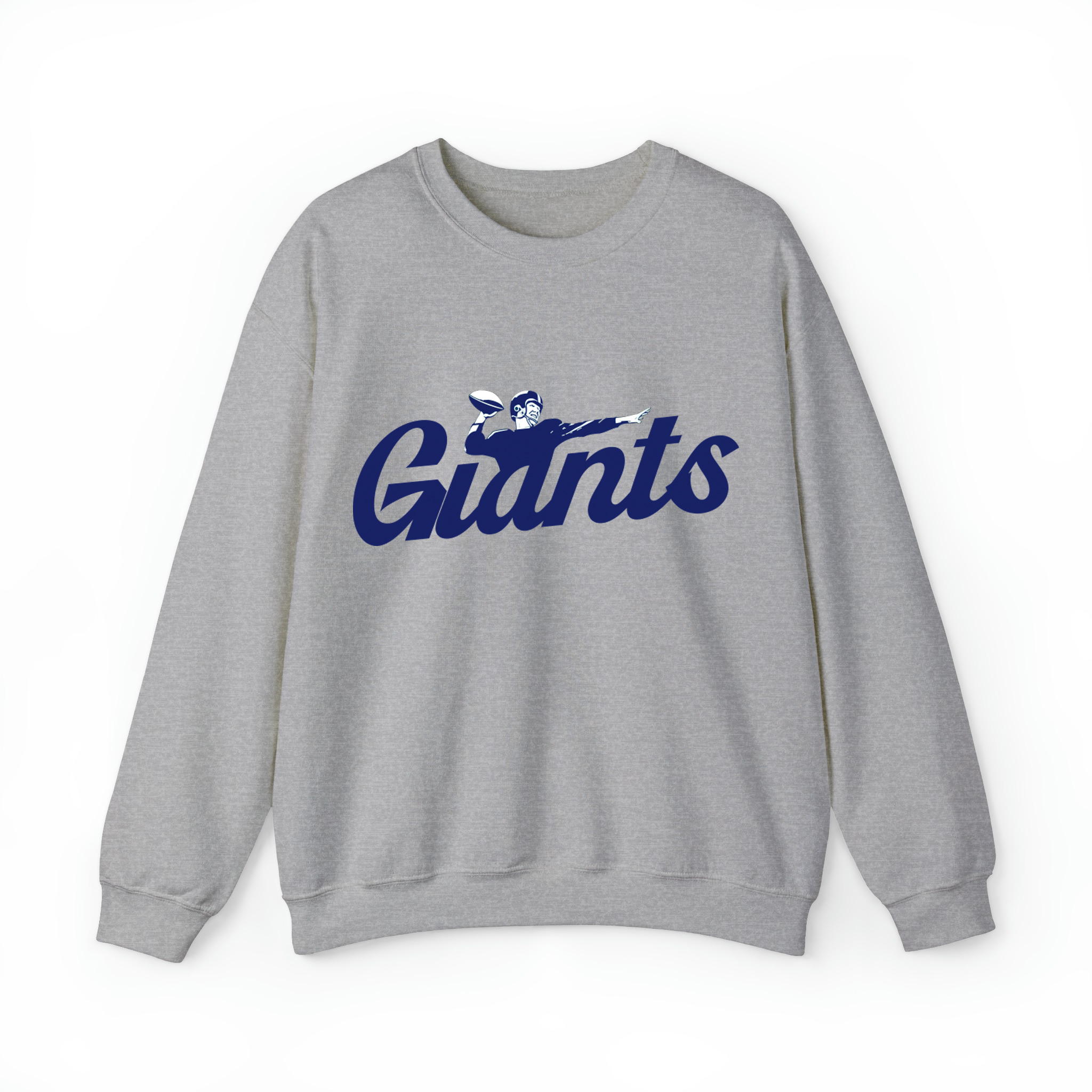 Giants Football Retro Unisex Sweatshirt-Sport Grey