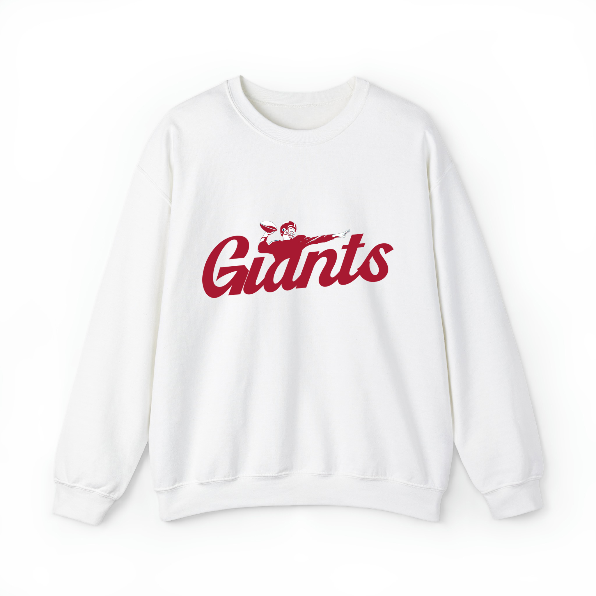 Giants Football Retro v2 Unisex Sweatshirt- White