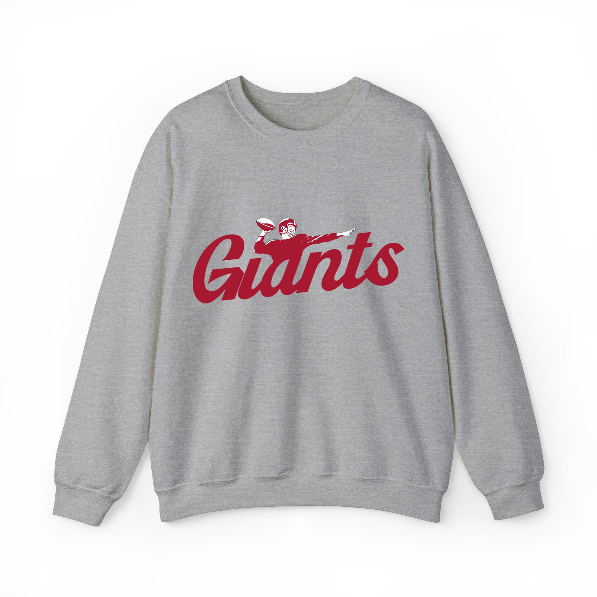 Giants Football Retro v2 Unisex Sweatshirt-Sport Grey