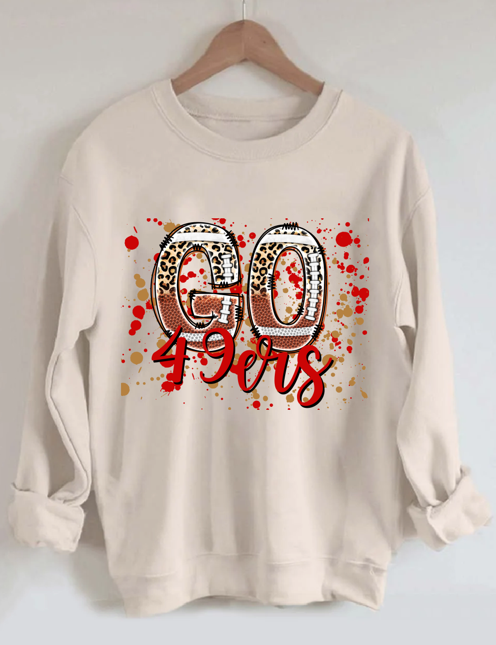 Go 49ers Football Unisex Sweatshirt Sand