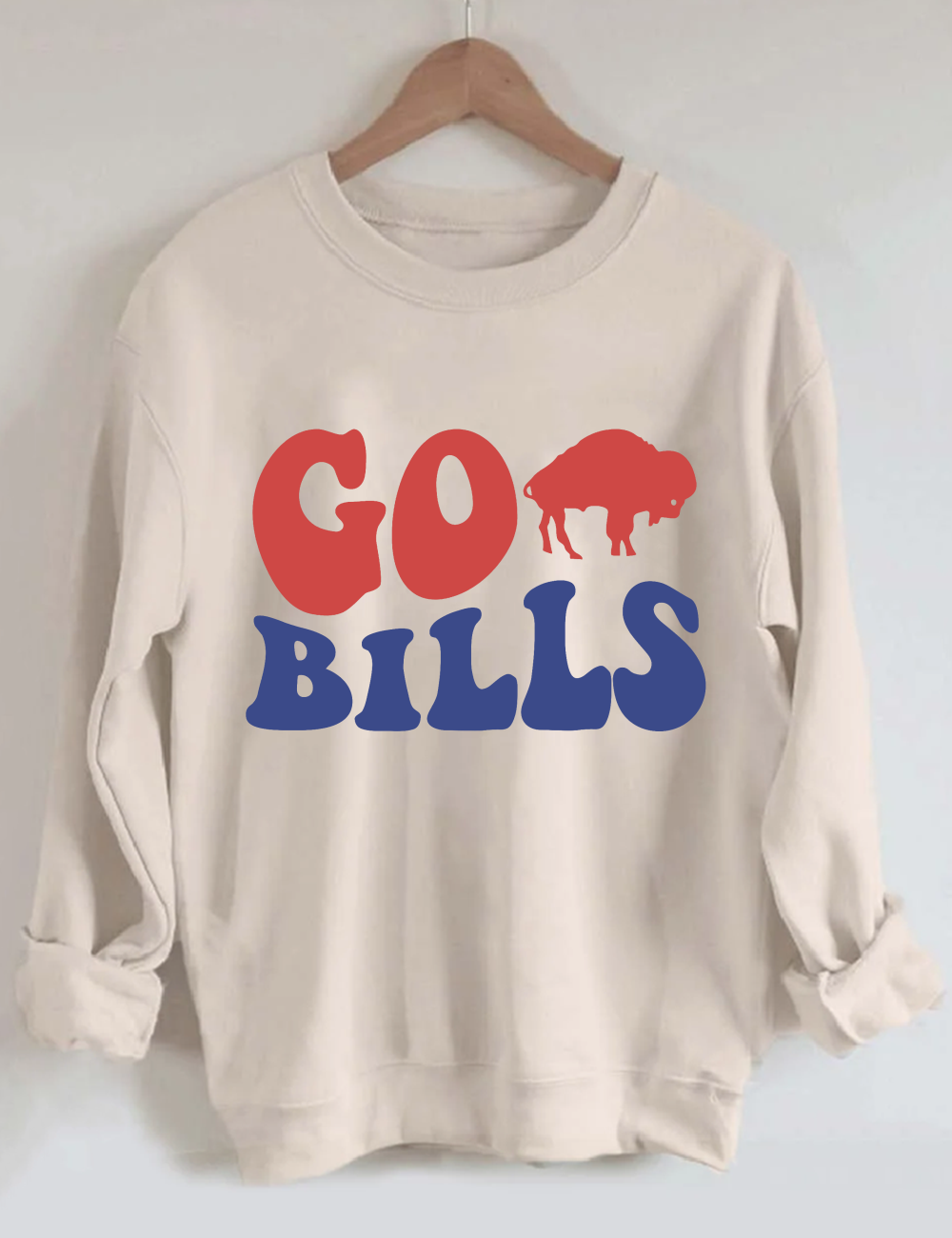 Go Bills Football Unisex Sweatshirt Sand