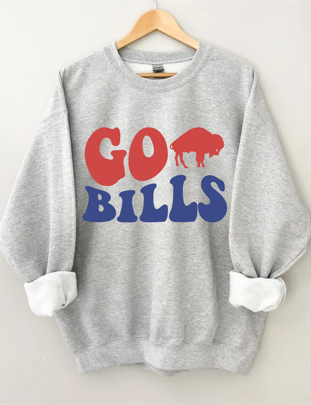 Go Bills Football Unisex Sweatshirt Sport Grey