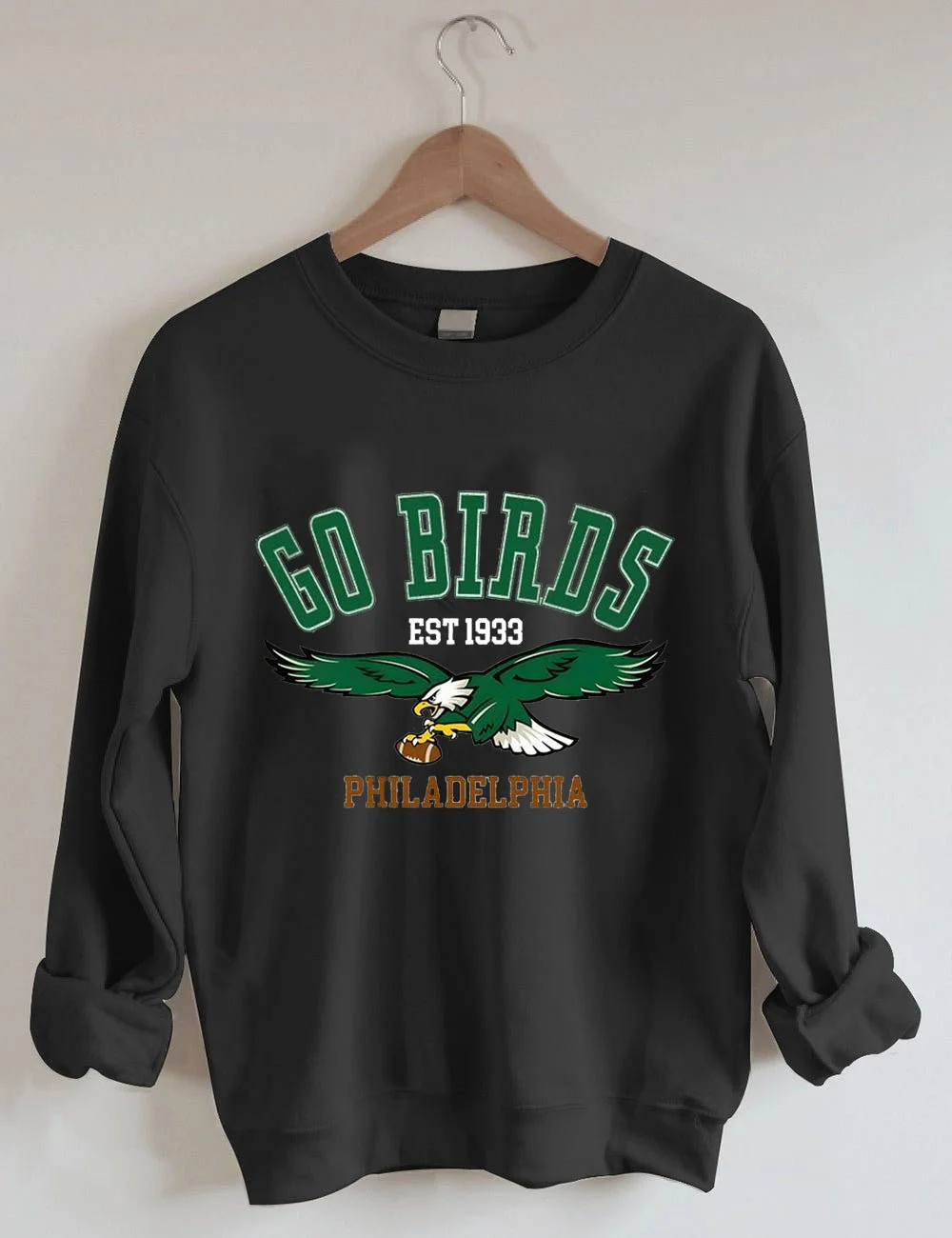 Go Birds Philadelphia Eagle Football Unisex Sweatshirt Black