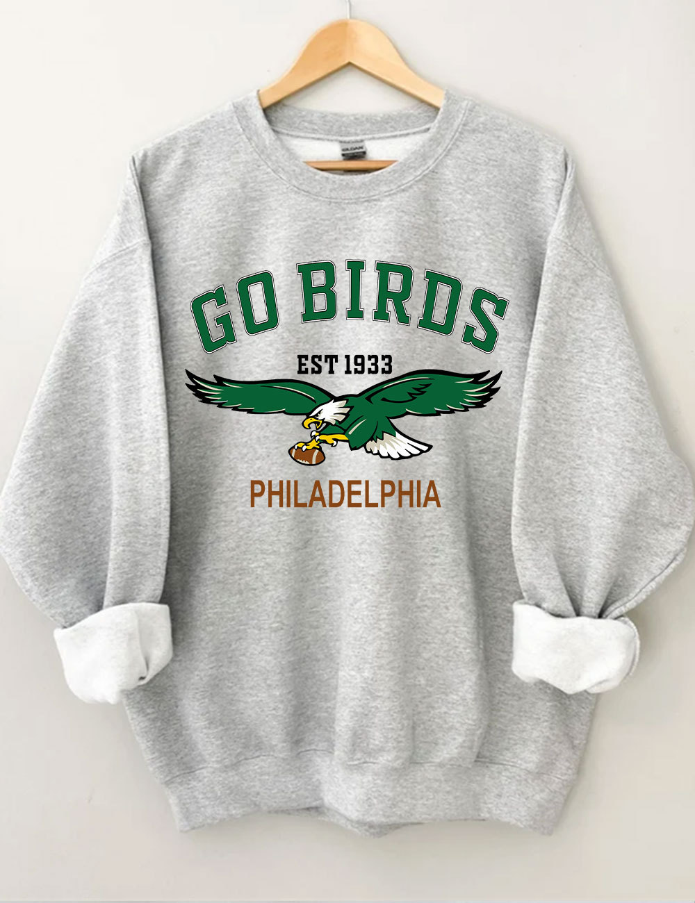 Go Birds Philadelphia Eagle Football Unisex Sweatshirt Sport Grey