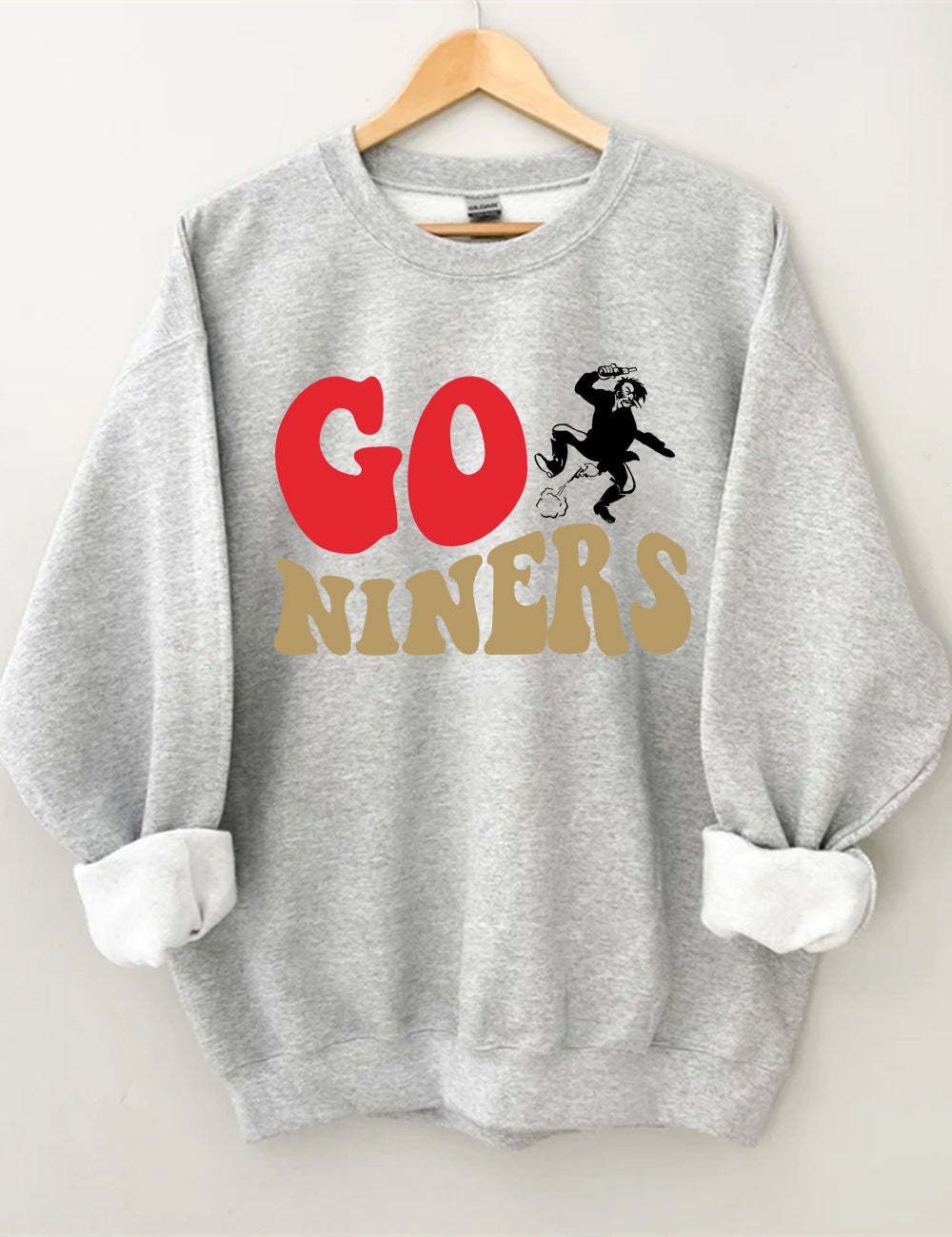 Go Niners San Francisco Football Unisex Sweatshirt Sport Grey