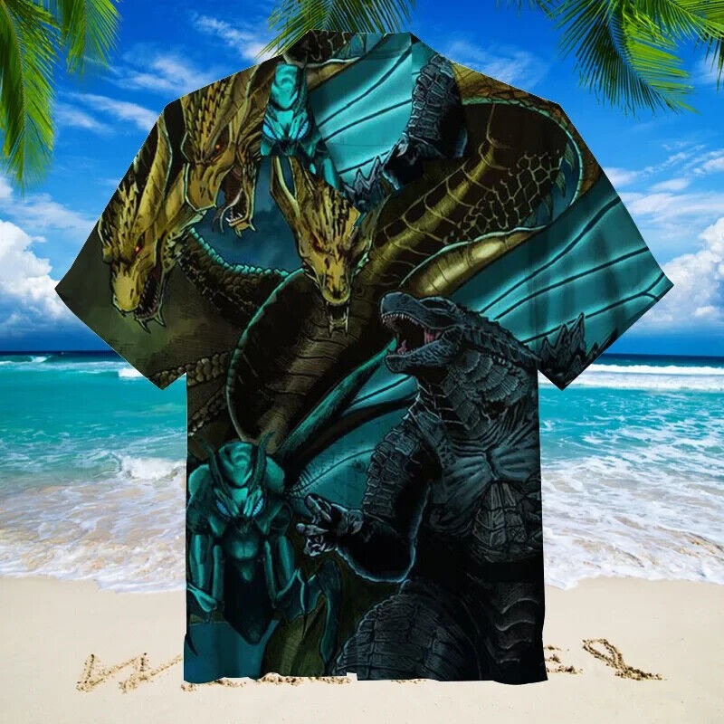 Godzilla 02 Unisex Hawaiian Shirt For Fan, Gift For Men And Women S-5XL Us Size