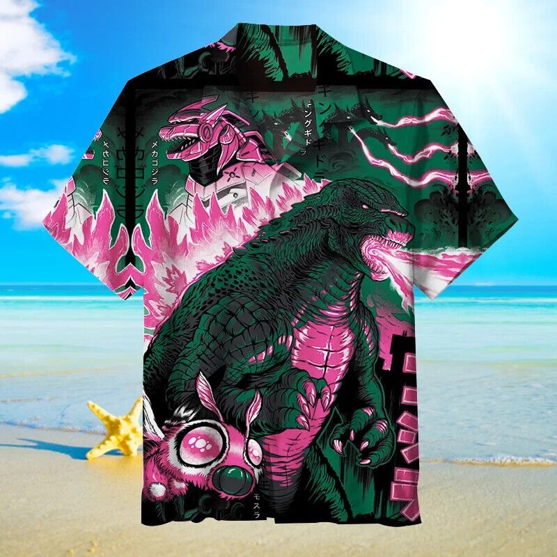 Godzilla 08 - Unisex Hawaiian Shirt , Gift For Men And Women S-5XL Us Size