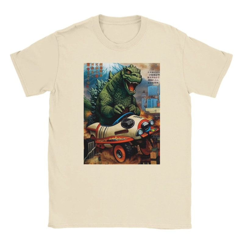 Godzilla Playful Vintage Design  Godzilla Shirt  Comedy T Shirt