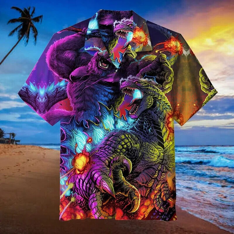 Godzilla VS. Kong 02 Hawaiian Shirt, Gift For Men And Women S-5XL Us Size