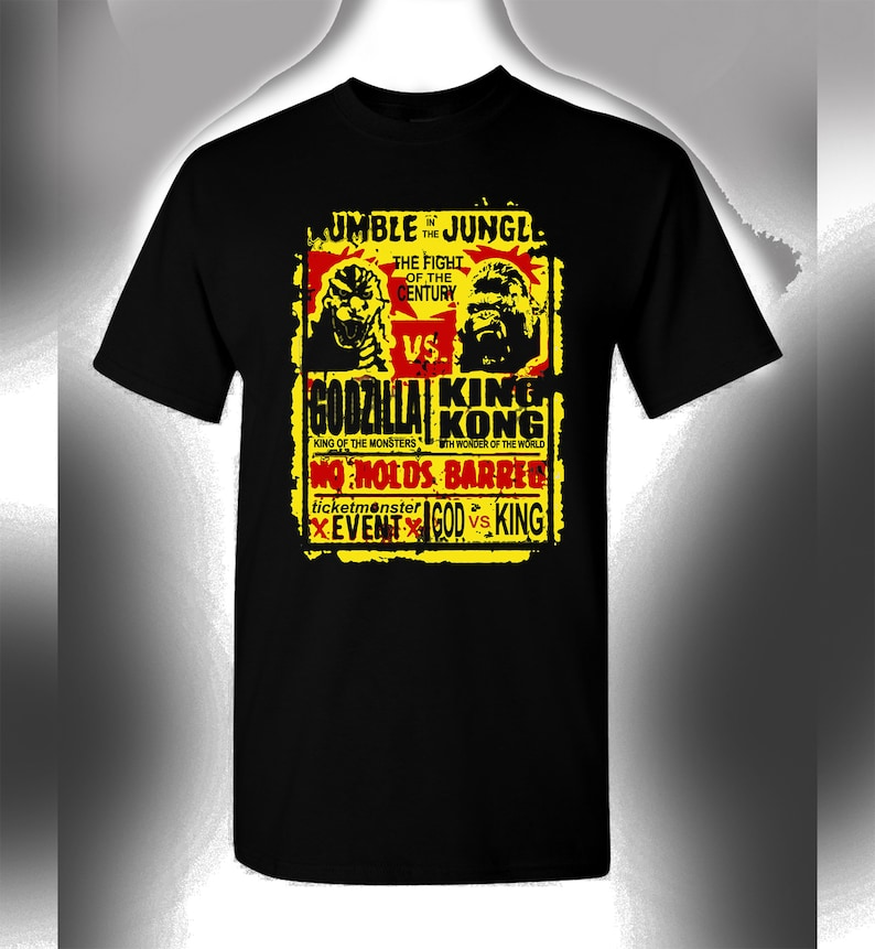 Godzilla Vs King Kong T-Shirt Rumble In The Jungle Shirt God Vs King Classic TV Shirt Movie Shirt Manga Shirt