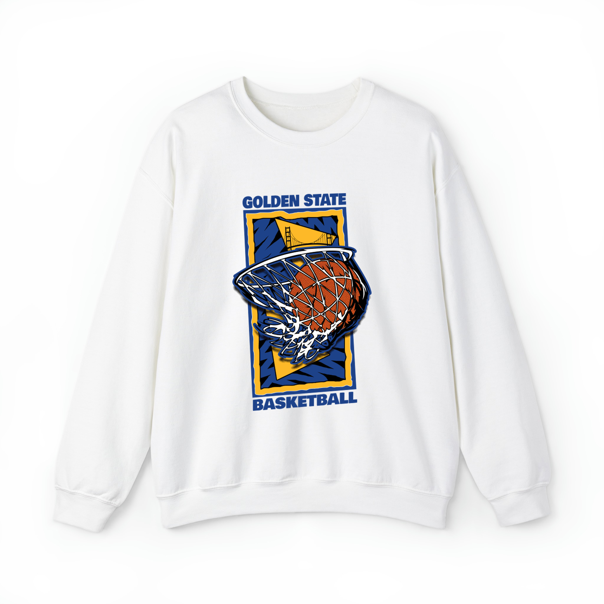 Golden State Basketball 90s Style Unisex Sweatshirt- White