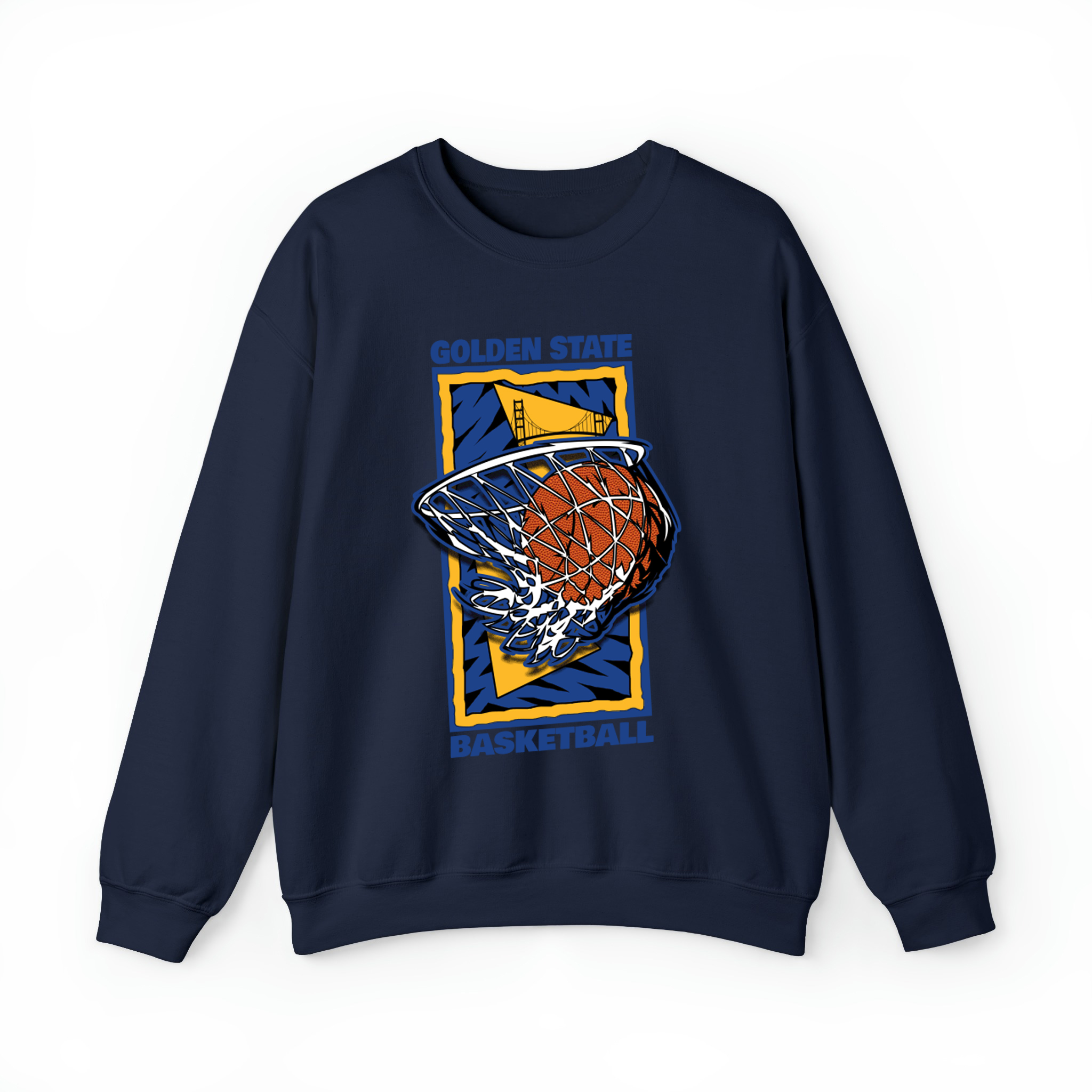 Golden State Basketball 90s Style Unisex Sweatshirt-Navy