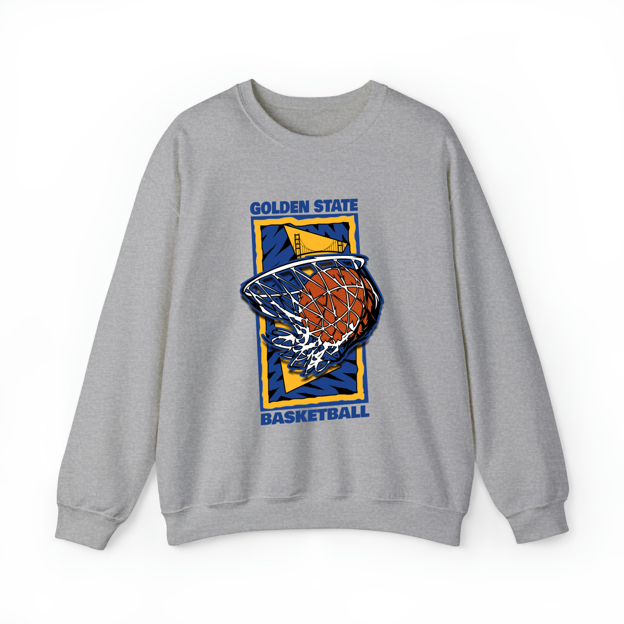 Golden State Basketball 90s Style Unisex Sweatshirt-Sport Grey