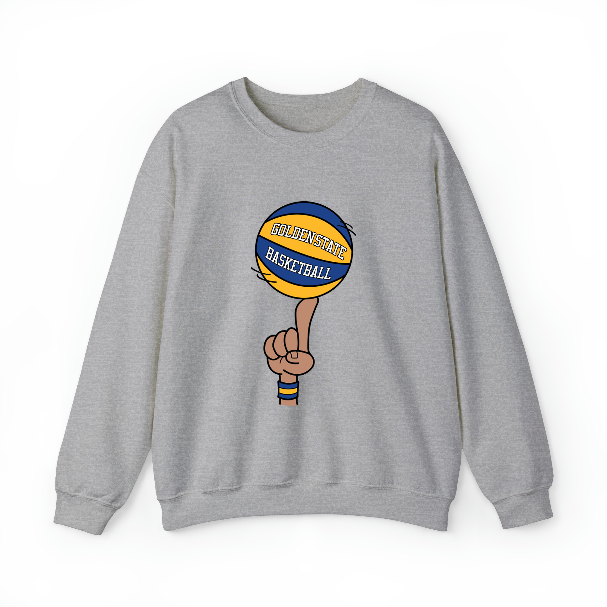 Golden State Basketball Finger Spin Unisex Sweatshirt-Sport Grey