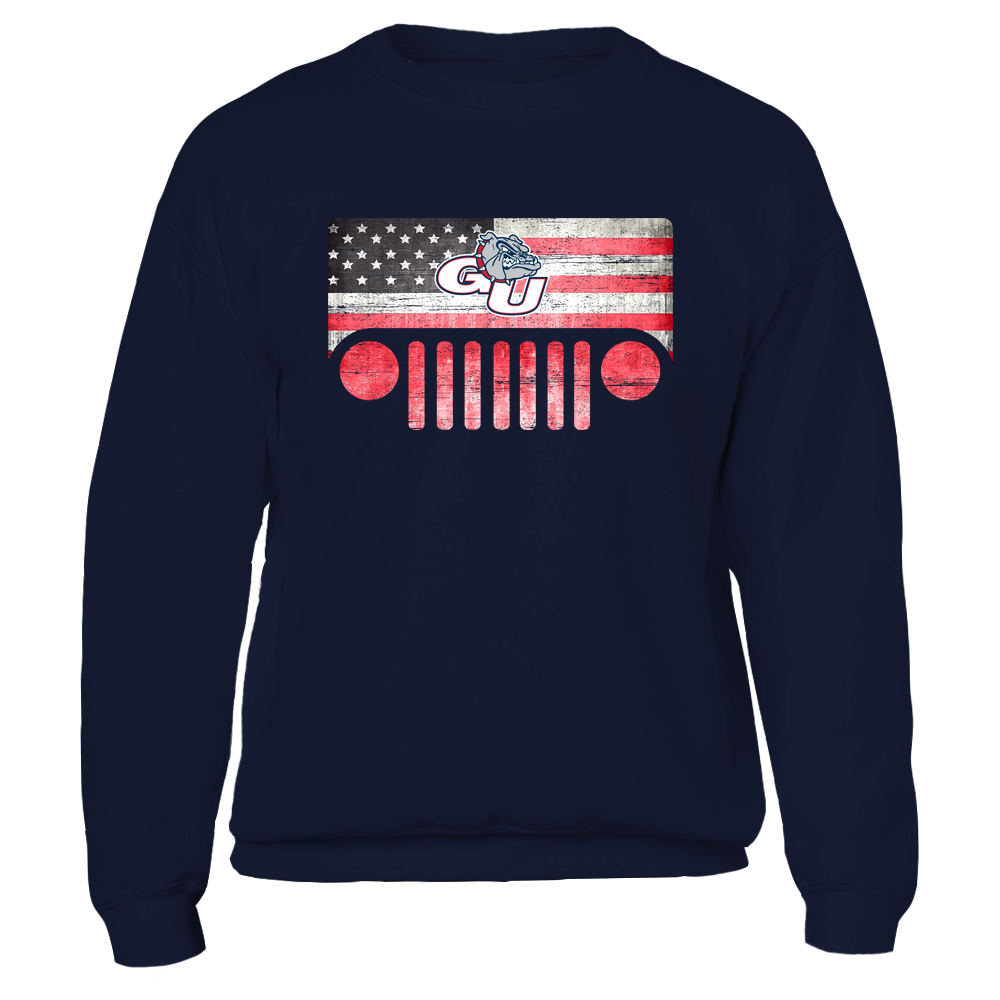 Gonzaga Bulldogs Jeep Logo  Nation Flag Unisex Sweatshirt-Navy