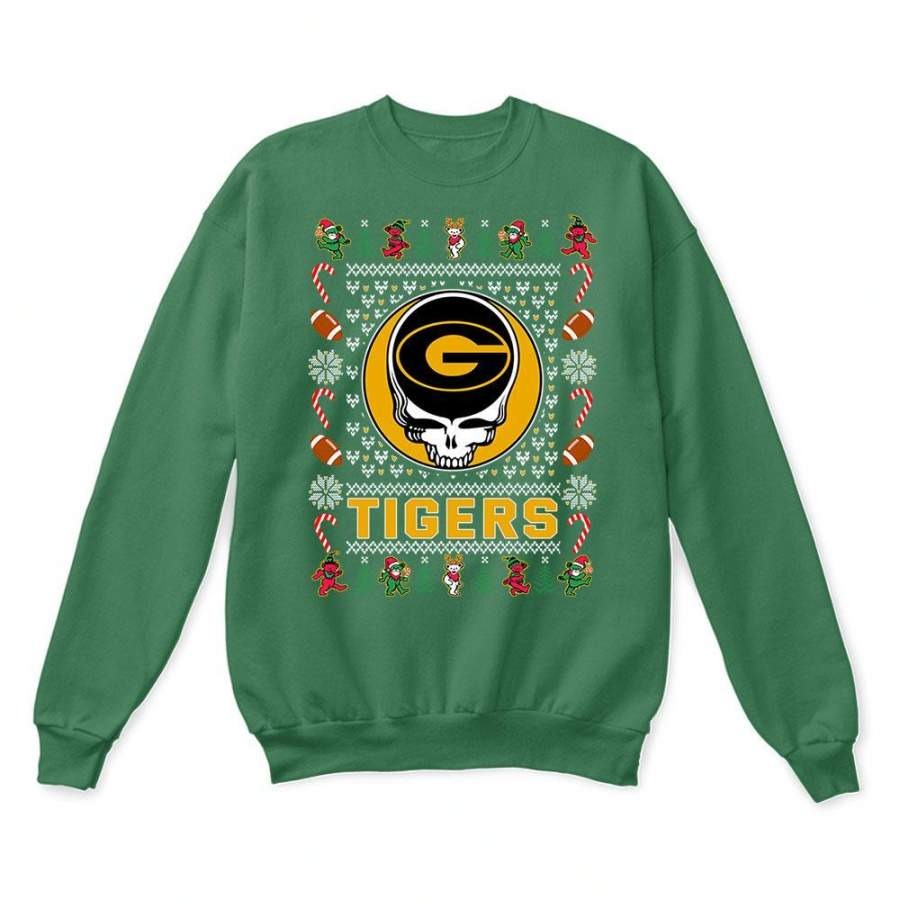 Grambling State Tigers x Grateful Dead Christmas Ugly Sweatshirt-Green