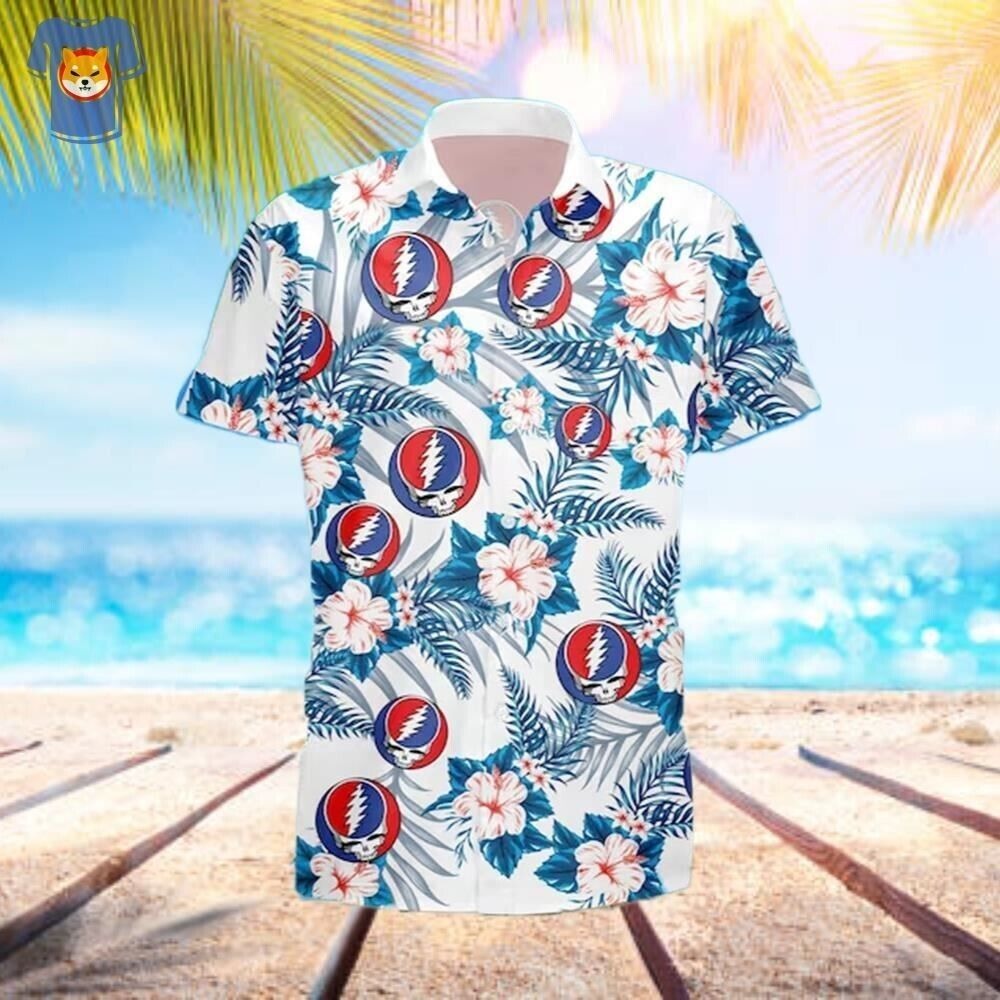 Grateful Dead Rock Band Hawaiian Shirt for Rock Band Fans, S-5XL US Size