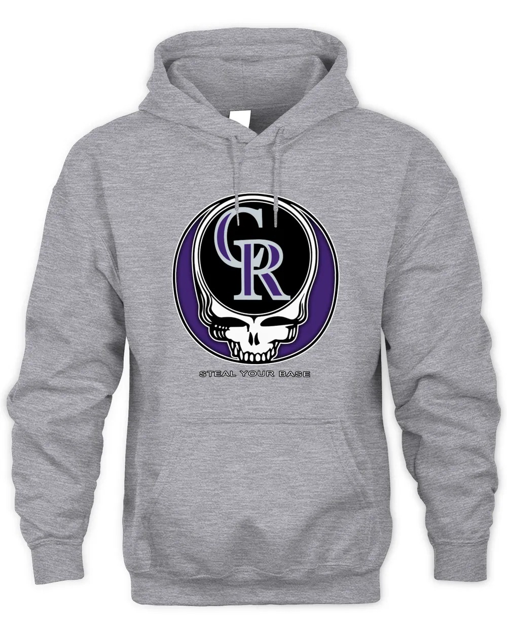 Grateful Dead x Colorado Rockies Steal Your Base Hoodie-Sport Grey