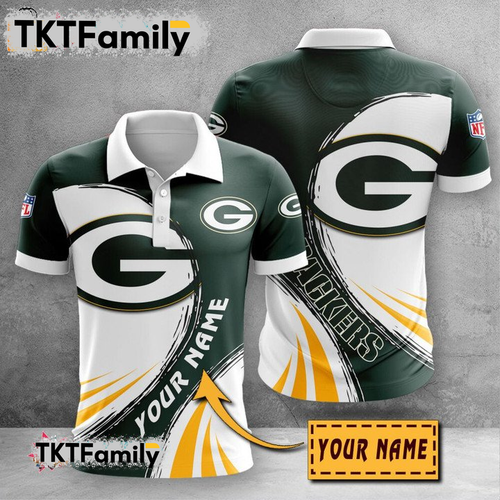 Green Bay Packers Custom Name 3D Polo Shirt TKT Familys
