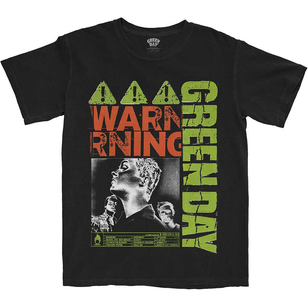 Green Day - Warning - Black T-shirt