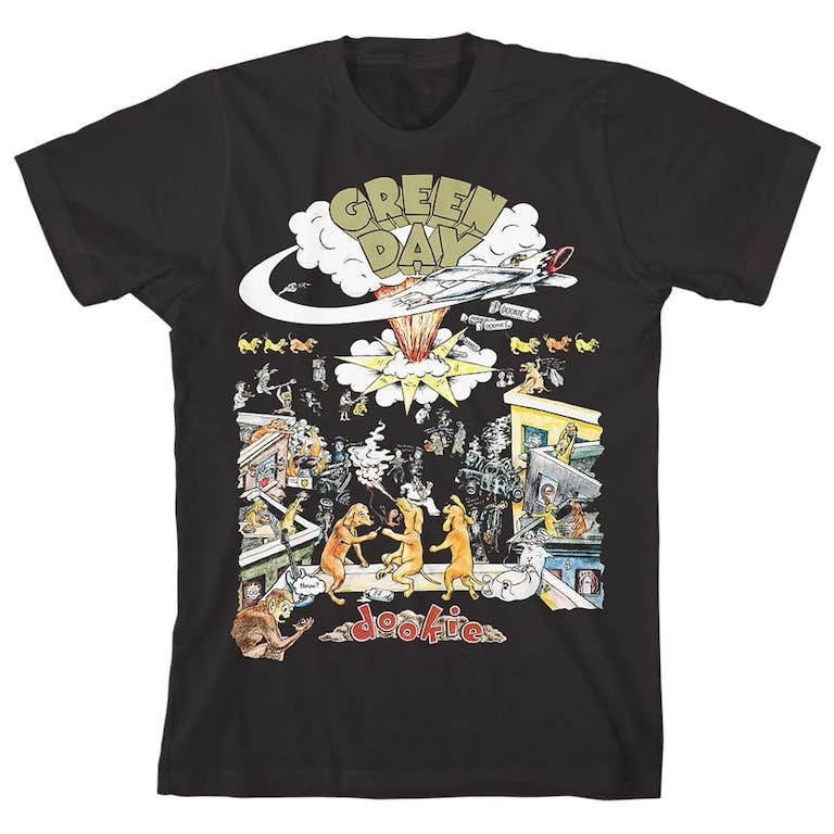 Green Day Dookie Scene Album Cover T-shirt