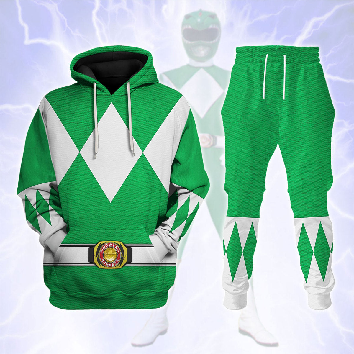Green Ranger Mighty Morphin track suit 