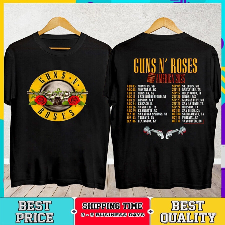 Guns N' Roses 2023 North American World Tour GnR Concert T-Shirt